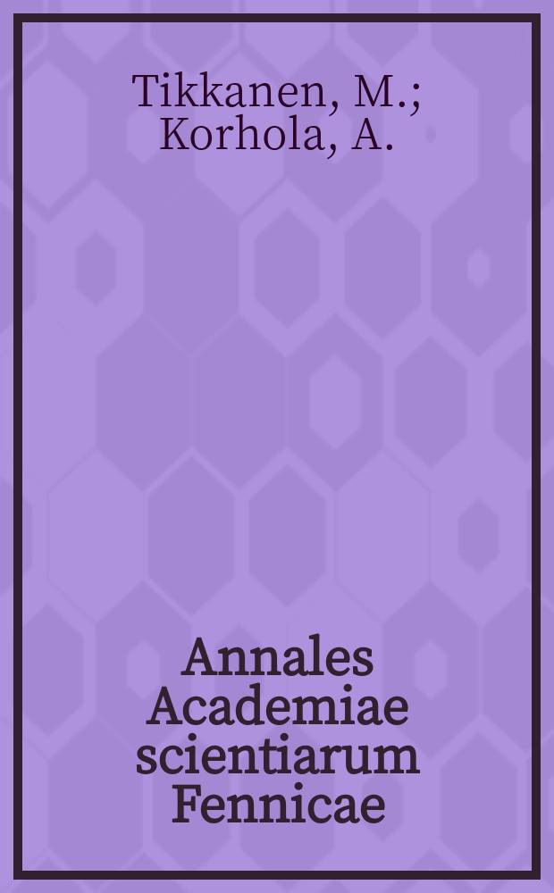 Annales Academiae scientiarum Fennicae : Divergent successions in two...