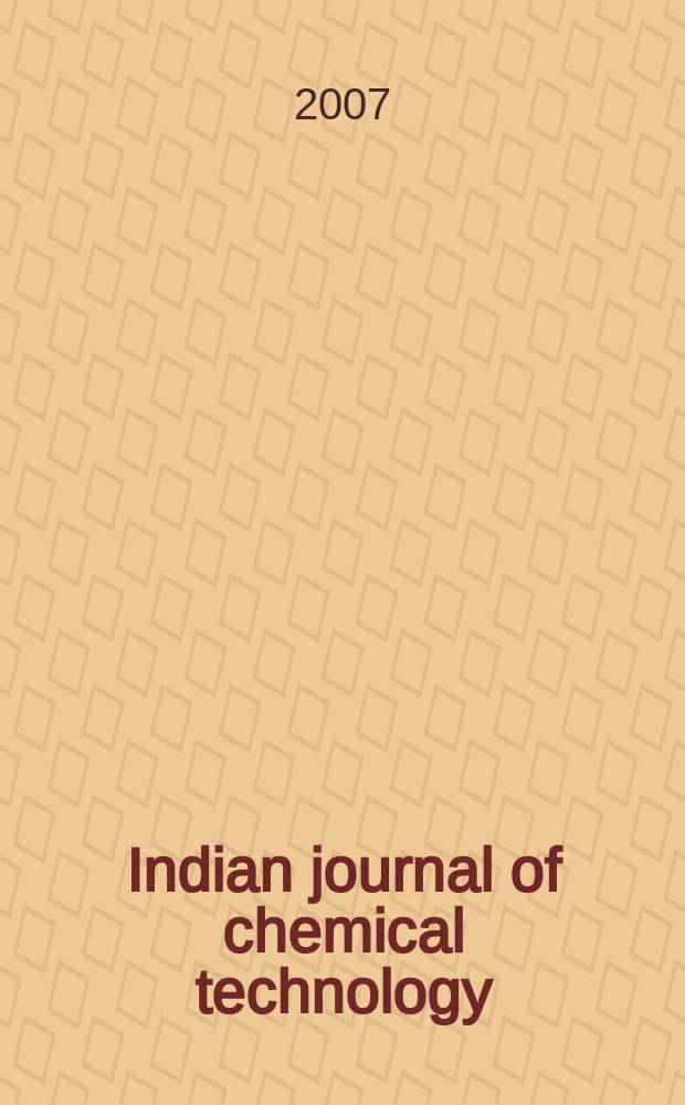 Indian journal of chemical technology : Formerly a part of Ind. j. of technology. Vol. 14, № 2