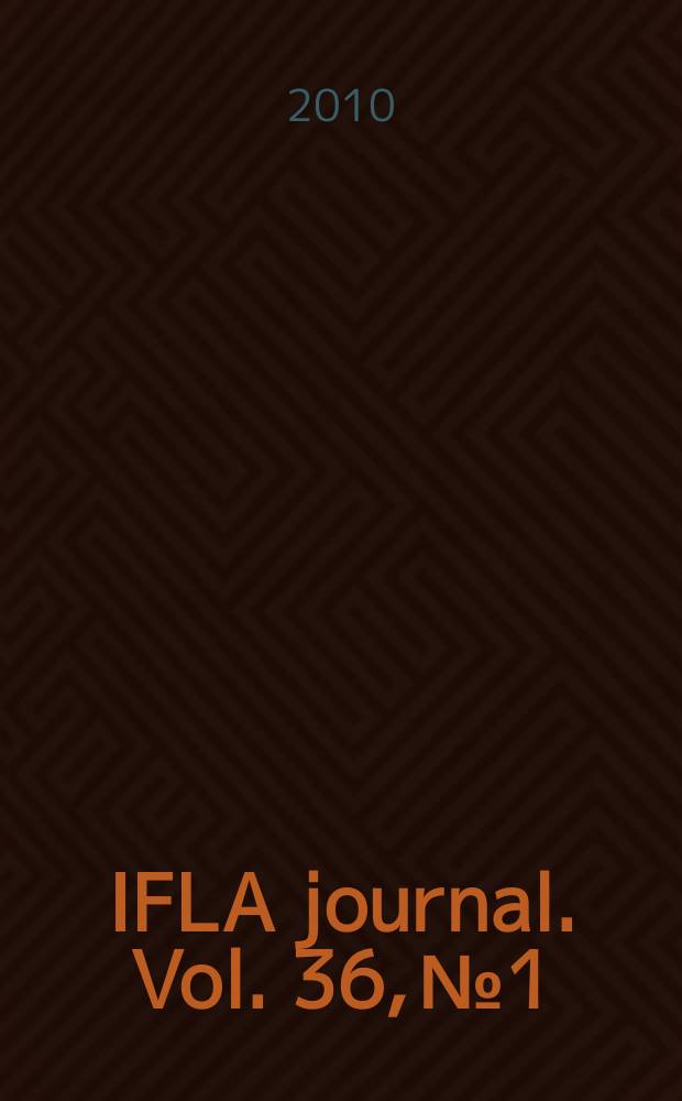 IFLA journal. Vol. 36, № 1