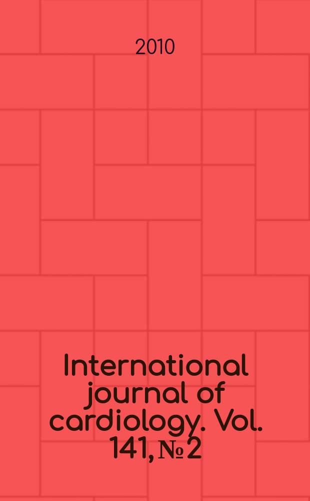 International journal of cardiology. Vol. 141, № 2