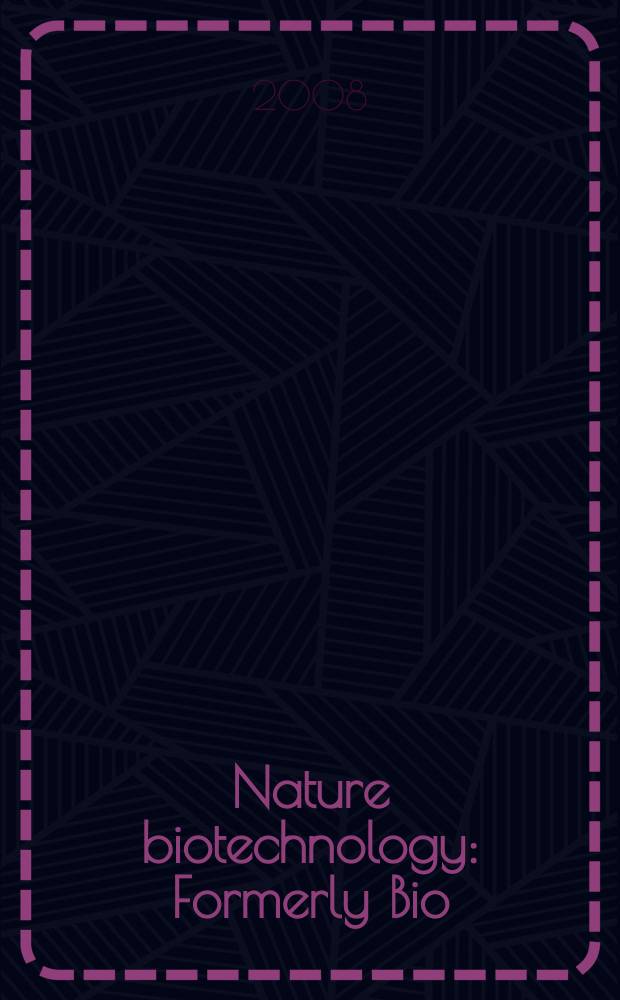 Nature biotechnology : Formerly Bio/ technology. Vol. 26, № 4