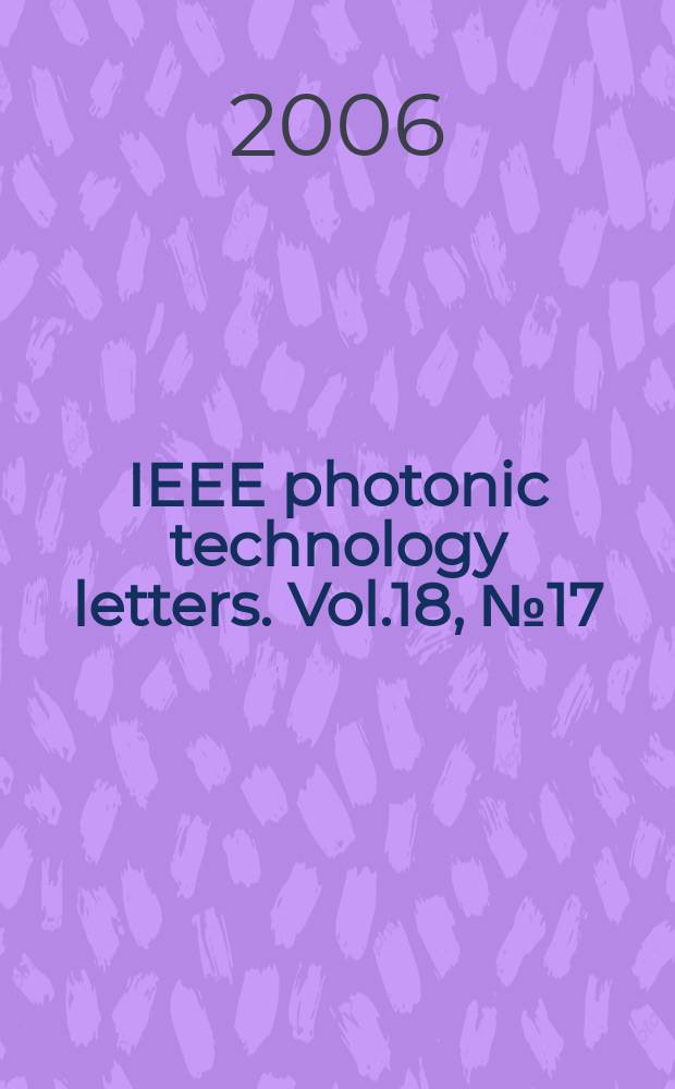 IEEE photonic technology letters. Vol.18, №17/20