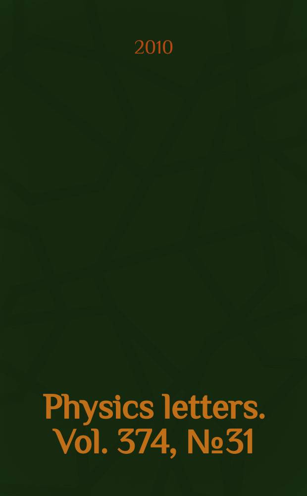 Physics letters. Vol. 374, № 31/32