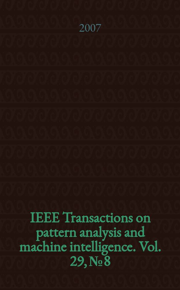 IEEE Transactions on pattern analysis and machine intelligence. Vol. 29, № 8
