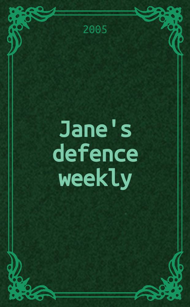 Jane's defence weekly : An intern. Thomson publ. Vol. 42, № 21