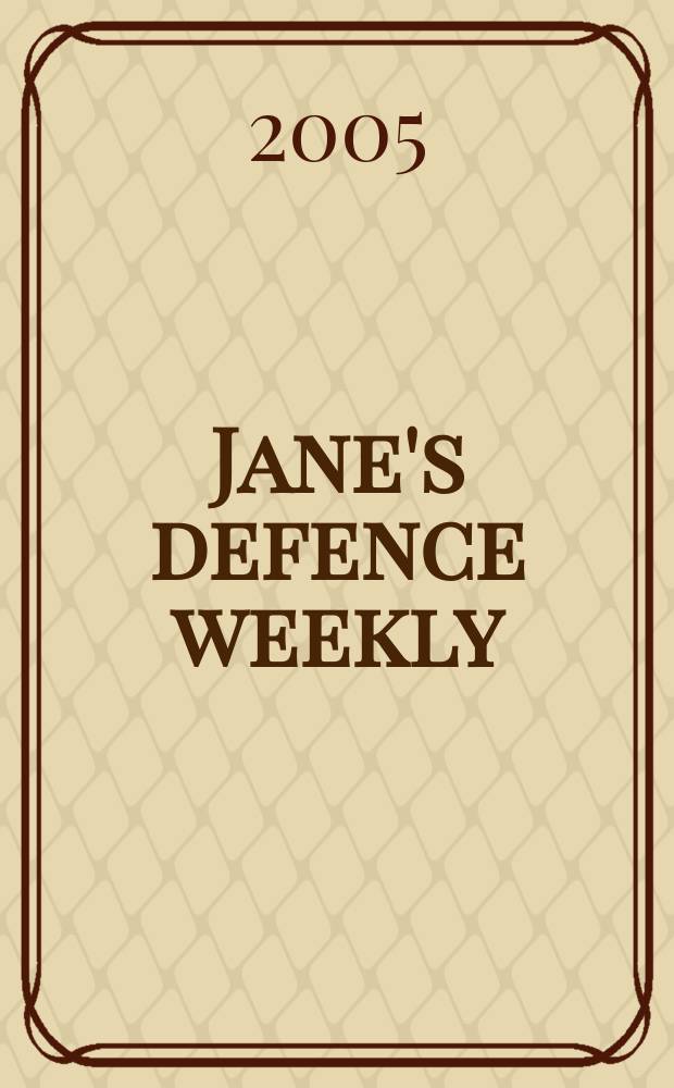 Jane's defence weekly : An intern. Thomson publ. Vol. 42, № 45