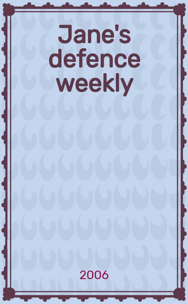 Jane's defence weekly : An intern. Thomson publ. Vol. 43, № 44