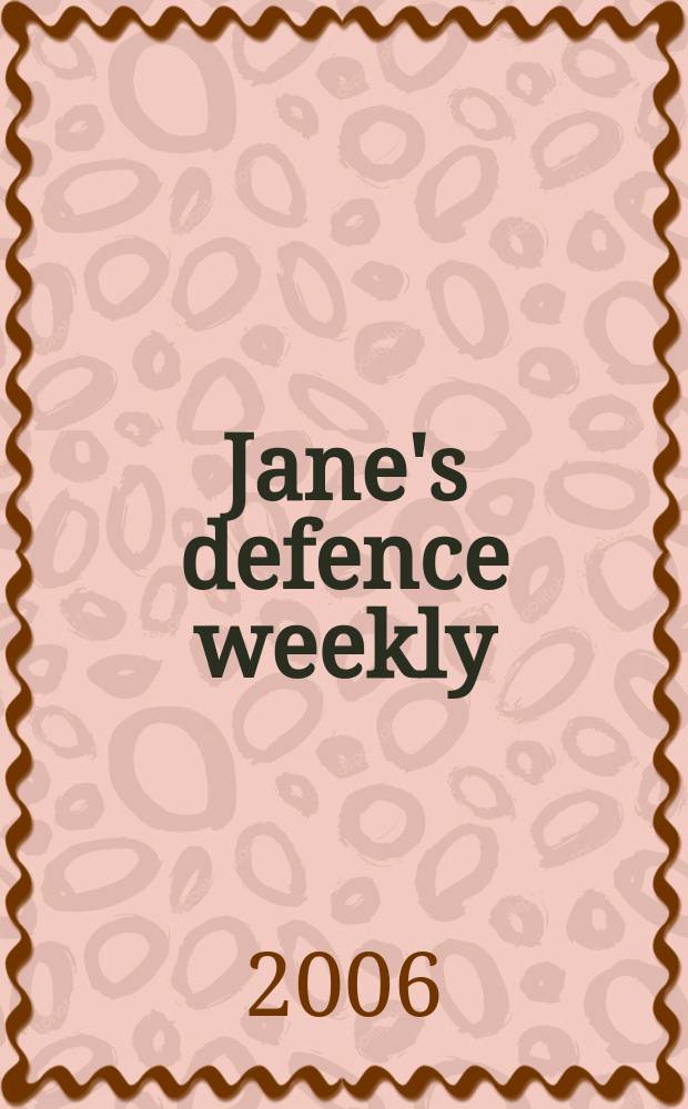 Jane's defence weekly : An intern. Thomson publ. Vol. 43, № 50
