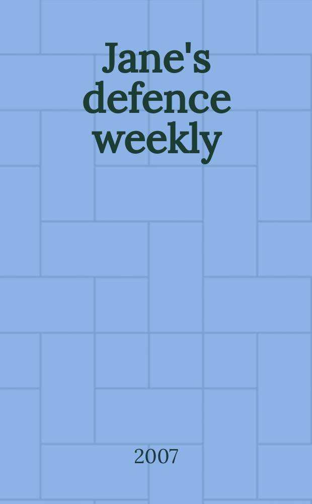 Jane's defence weekly : An intern. Thomson publ. Vol. 44, № 4