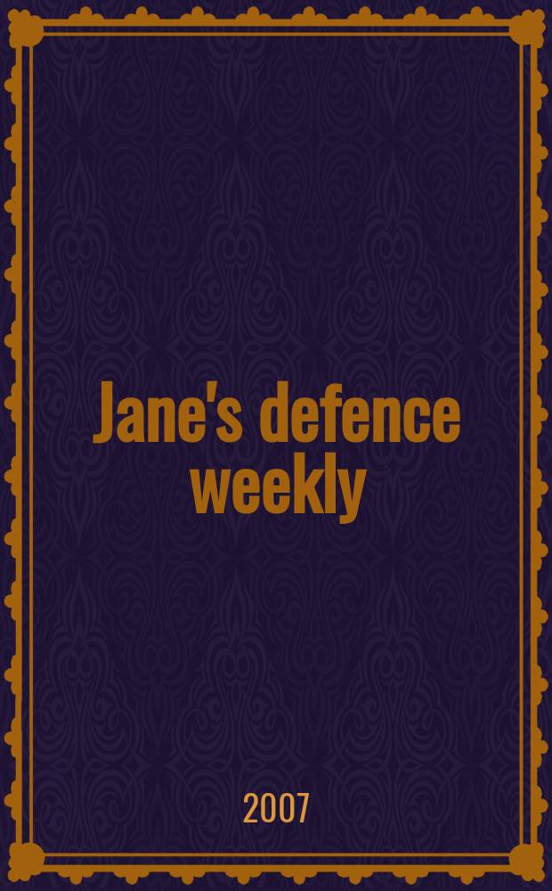 Jane's defence weekly : An intern. Thomson publ. Vol. 44, № 11