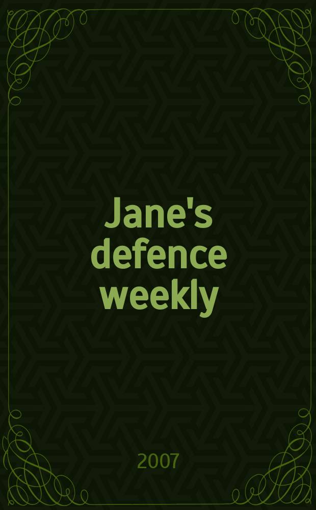 Jane's defence weekly : An intern. Thomson publ. Vol. 44, № 45