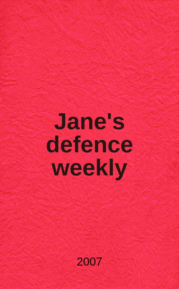 Jane's defence weekly : An intern. Thomson publ. Vol. 44, № 48