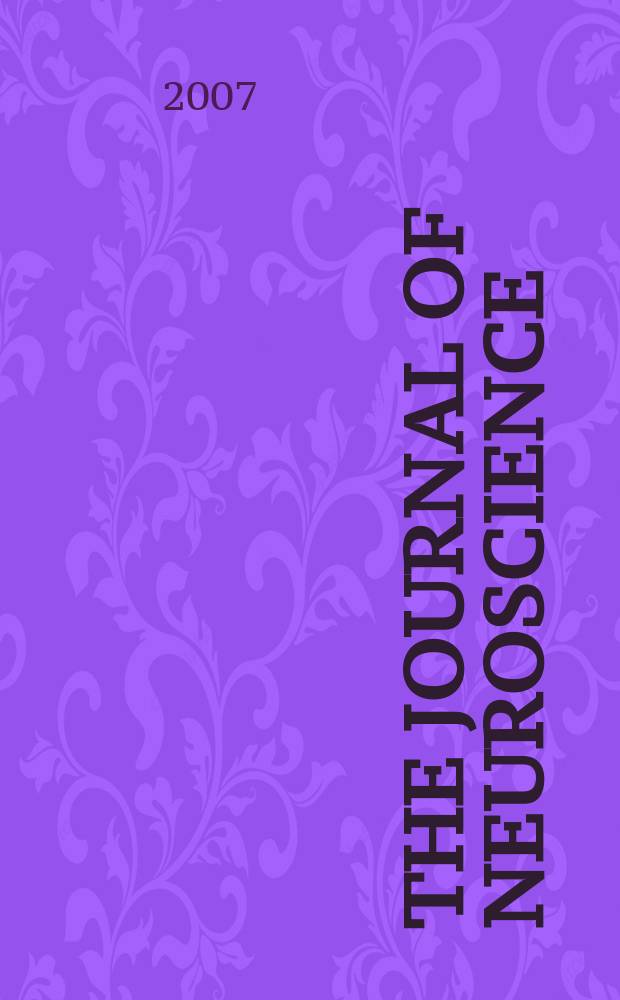 The Journal of neuroscience : The official journal of the Society for neuroscience. Vol. 27, № 32