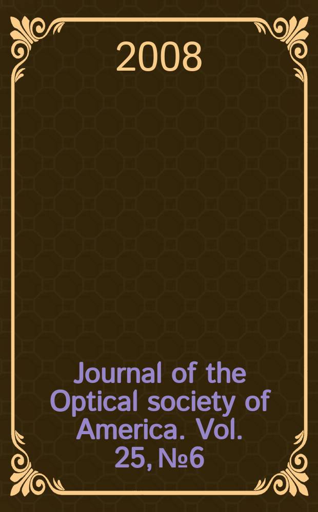 Journal of the Optical society of America. Vol. 25, № 6 : Measurement of ultrashort electromagnetic pulses