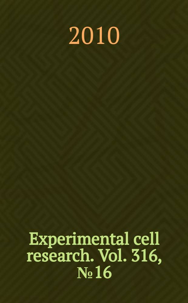 Experimental cell research. Vol. 316, № 16