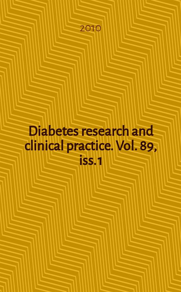Diabetes research and clinical practice. Vol. 89, iss. 1