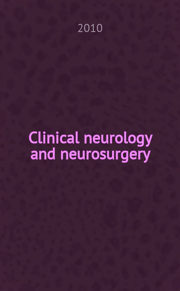 Clinical neurology and neurosurgery : J. of Netherlands soc. of neurology a. the Netherlands soc. of neurosurgeons. Vol. 112, № 6