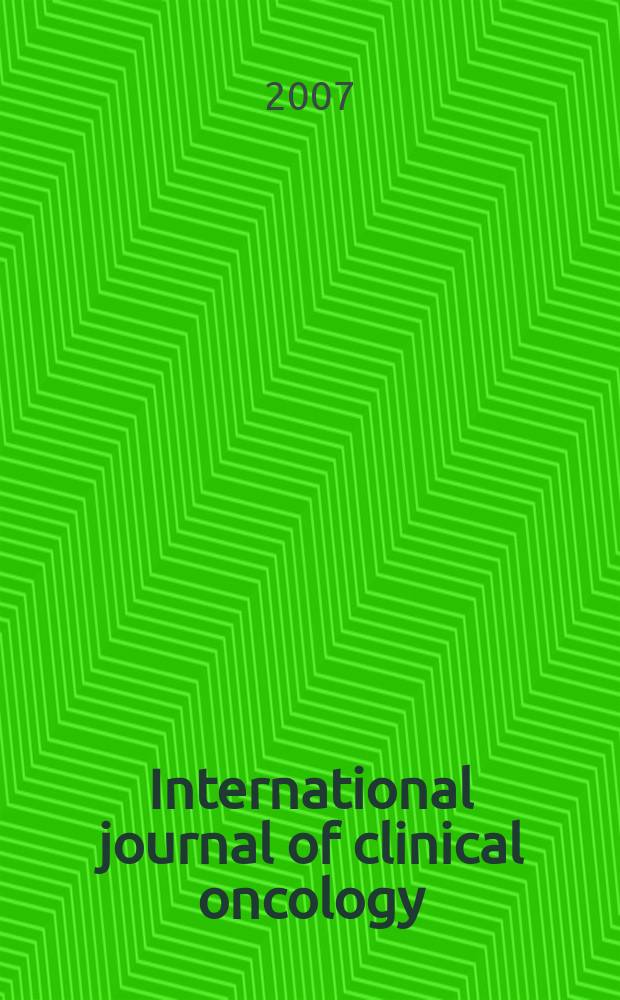International journal of clinical oncology : Offic. j. of the Japan soc. of clinical oncology. Vol.12, № 3