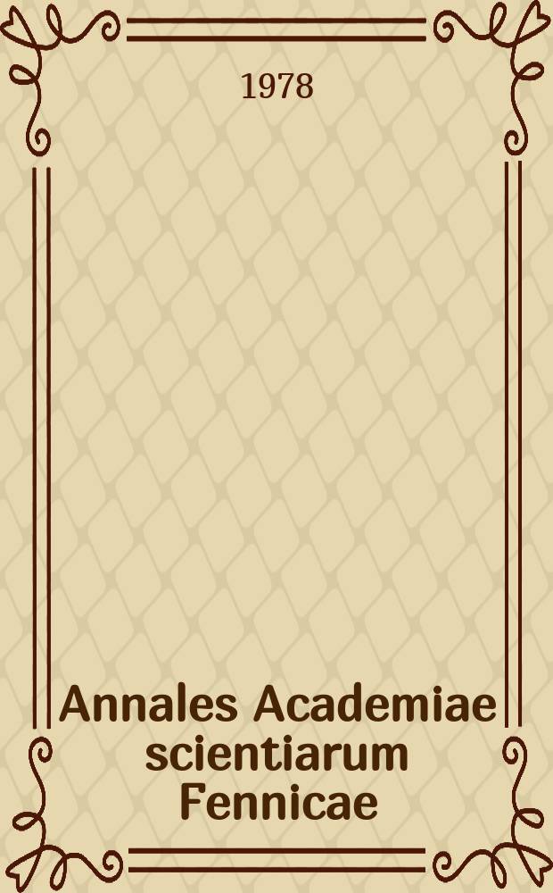 Annales Academiae scientiarum Fennicae : Geographical interpretation...