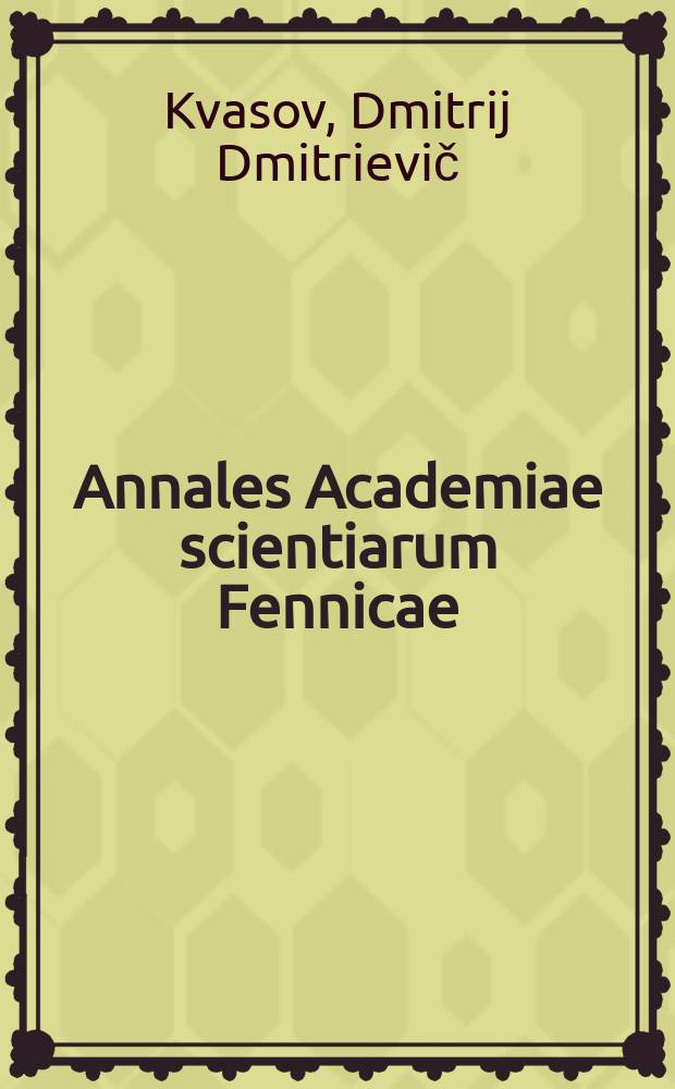 Annales Academiae scientiarum Fennicae : The late-quaternary history of large lakes and inland seas of Eastern Europe