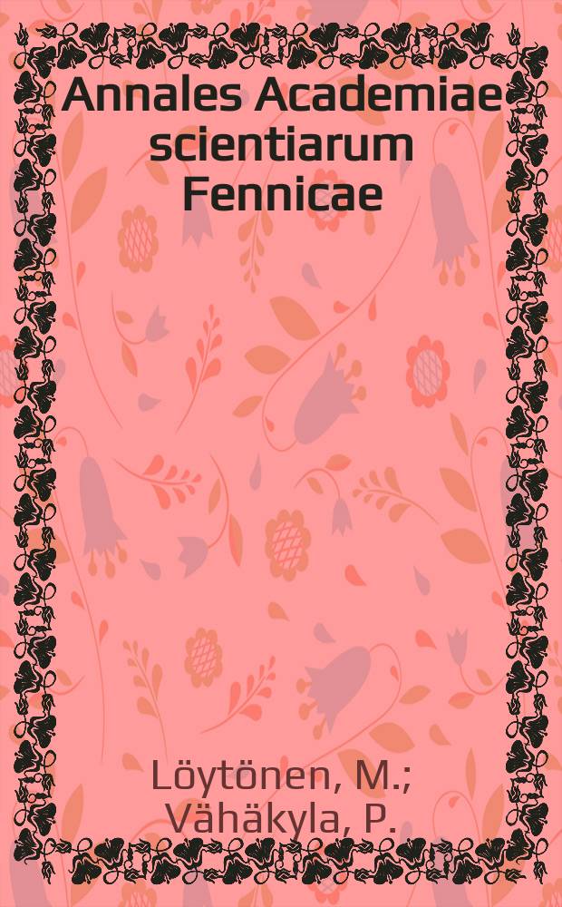 Annales Academiae scientiarum Fennicae : Interactive network analysis