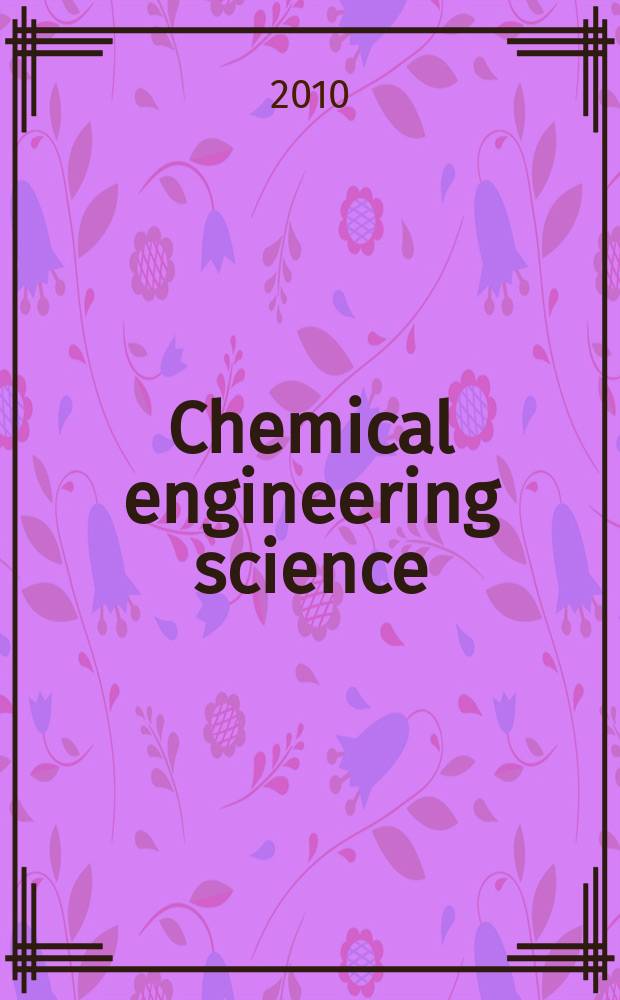 Chemical engineering science : Génie chimique. Vol. 65, № 14