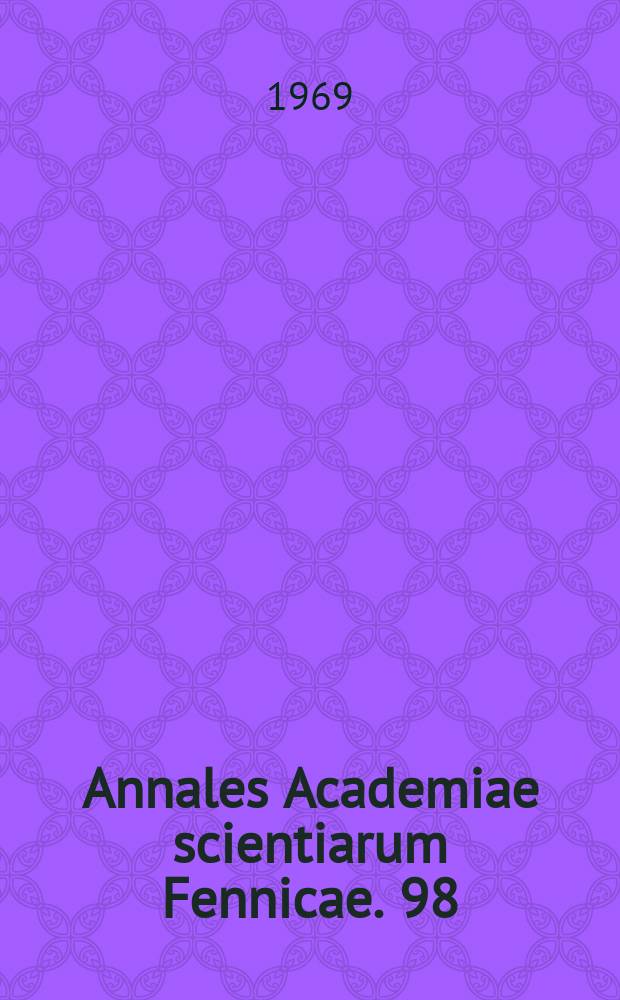 Annales Academiae scientiarum Fennicae. 98 : The developmental history of Lake Inari, Finnish Lapland