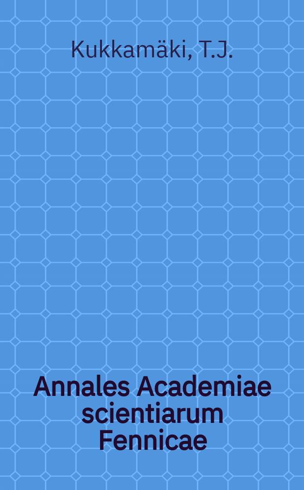 Annales Academiae scientiarum Fennicae : Ohio standard baseline