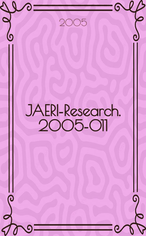 JAERI-Research. 2005-011 : Analysis on non uniform...