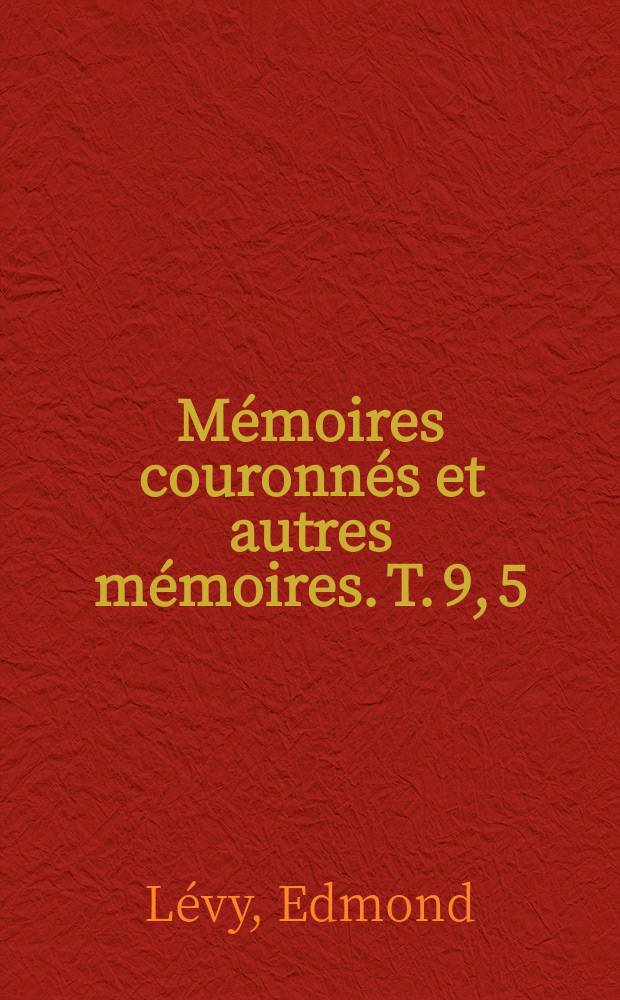 Mémoires couronnés et autres mémoires. T. 9, 5 : Étude philosophique sur l'architecture = Философский очерк по архитектуре