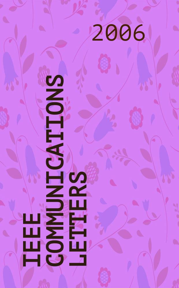 IEEE communications letters : A publ. of the IEEE communications soc. Vol. 10, № 8