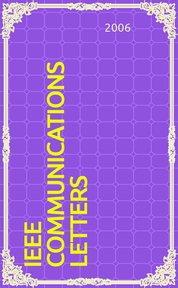 IEEE communications letters : A publ. of the IEEE communications soc. Vol. 10, № 10