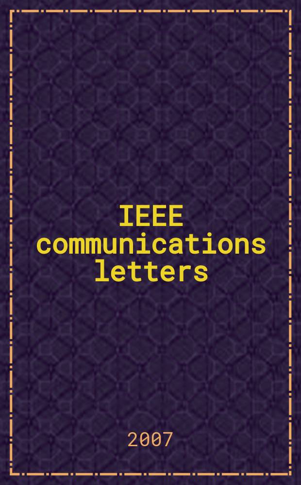 IEEE communications letters : A publ. of the IEEE communications soc. Vol. 11, № 10