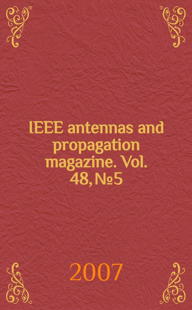 IEEE antennas and propagation magazine. Vol. 48, № 5