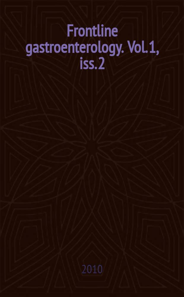 Frontline gastroenterology. Vol. 1, iss. 2