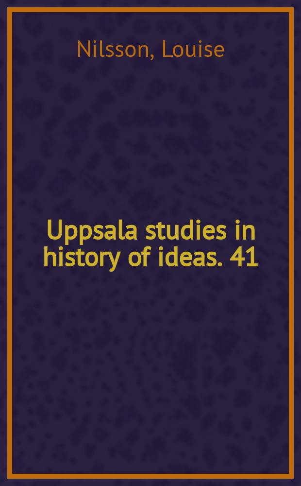 Uppsala studies in history of ideas. 41 : Färger, former, ljus = Цвет, форма и свет: шведская реклама и психология рекламы