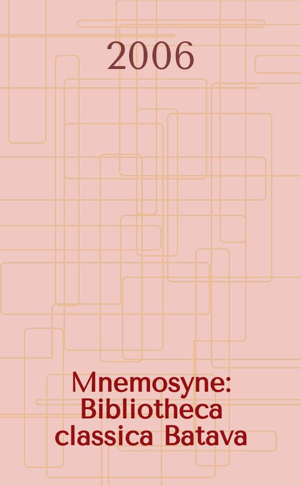 Mnemosyne : Bibliotheca classica Batava : Greek colonisation = Греческая колонизация: счет греческих колоний и других населенных пунктов за границей
