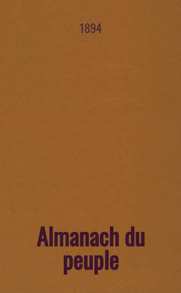 Almanach du peuple
