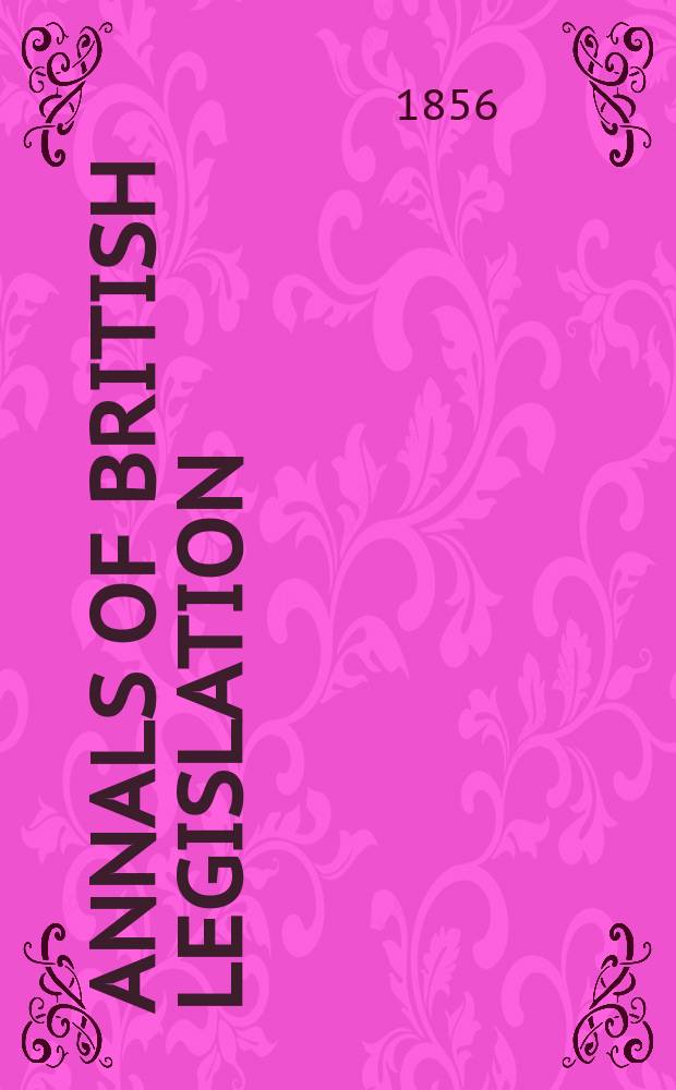 Annals of British legislation