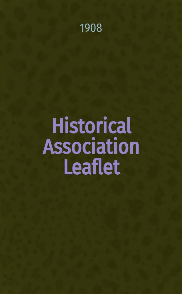 Historical Association Leaflet