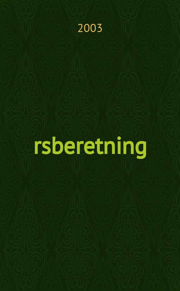 &Aring;rsberetning