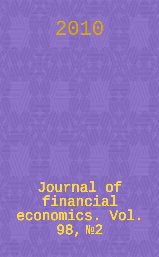 Journal of financial economics. Vol. 98, № 2