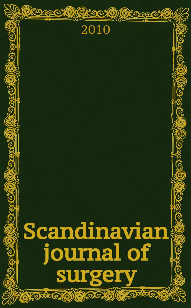 Scandinavian journal of surgery : SJS Offic. organ for the Finn. surgical soc. a. the Scand. surgical soc. Vol. 99, № 4