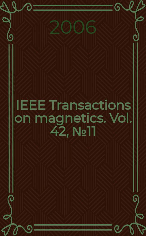 IEEE Transactions on magnetics. Vol. 42, № 11