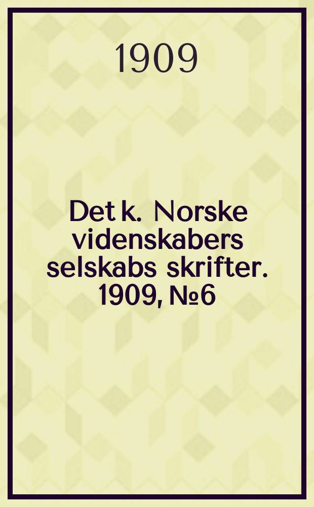 Det k. Norske videnskabers selskabs skrifter. 1909, № 6 : Orten-gammen m. m. = Ортен-хижины: уведомление об открытиях, сделанных в Акеро и Ромсдале