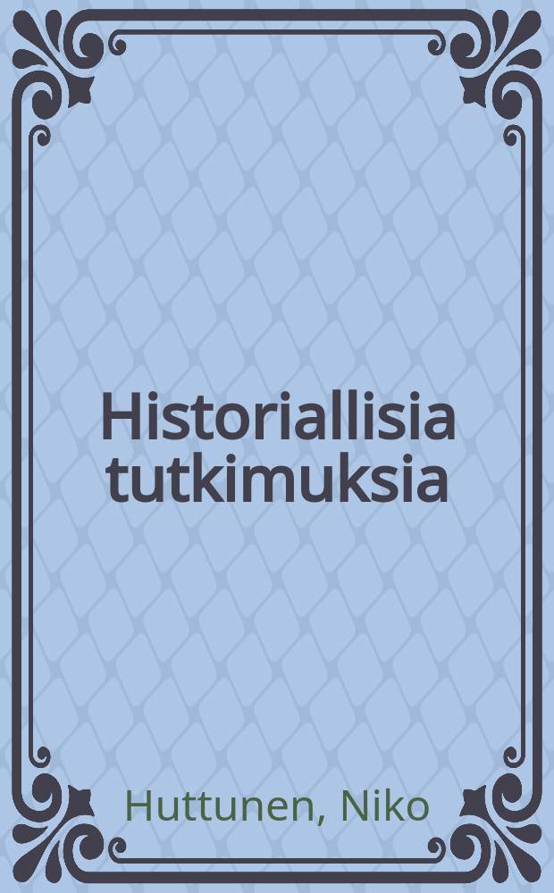 Historiallisia tutkimuksia : julkaissut Suomen historiallinen seura = Historiallisia tutkimuksia : julkaissut Suomen historiallinen seura : Raamatullinen sota = Библейские войны: Библия для воздействие и понимания гражданской войны 1918 года
