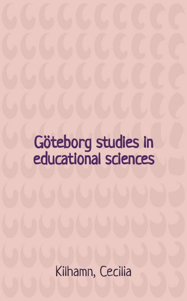 Göteborg studies in educational sciences : Making sense of negative numbers = Разобраться в отрицательных числах
