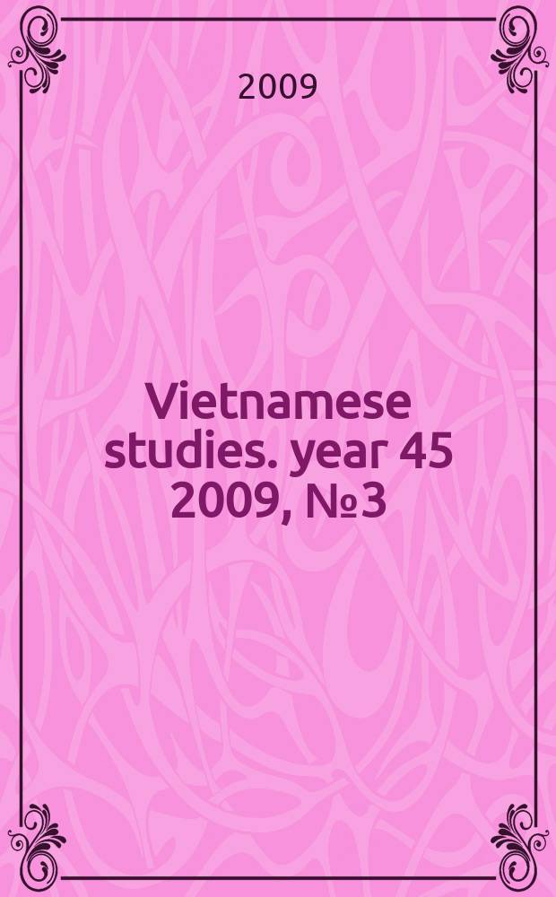 Vietnamese studies. year 45 2009, № 3(173)
