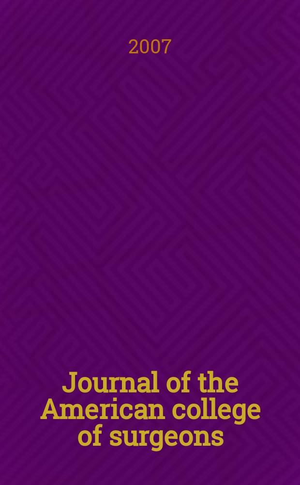 Journal of the American college of surgeons : Formerly Surgery, gynecology & obstetrics. Vol. 204, № 5