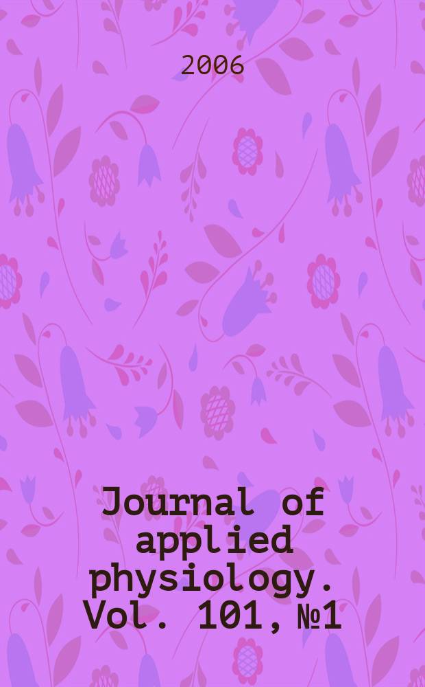 Journal of applied physiology. Vol. 101, № 1